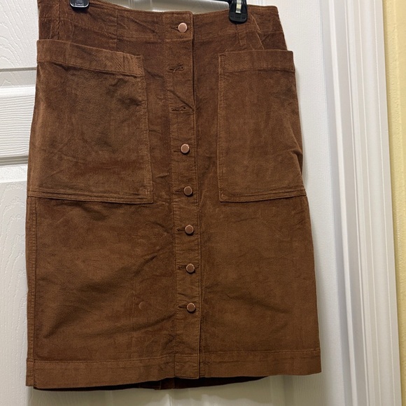 Sonoma Brown Button-Front Pencil Skirt - Picture 2 of 4